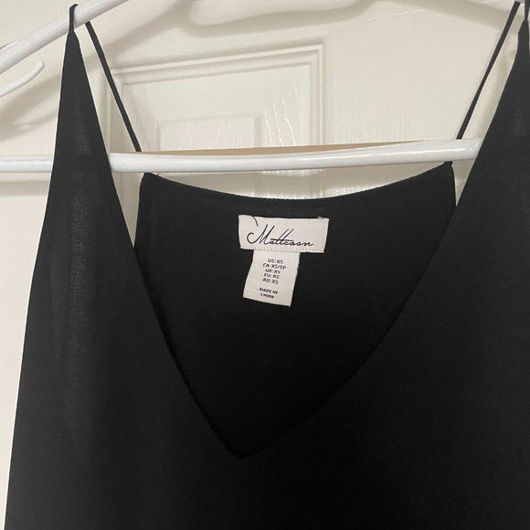 matteson Tops - NWOT MATTISON BLACK SILK TANK